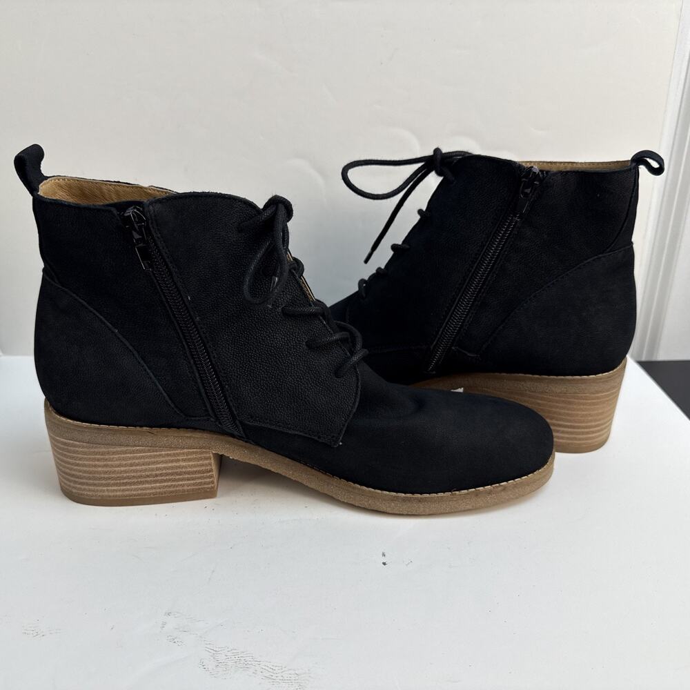 Lucky Brand Womens Shoe Tamela Ankle Boot Lace Up Booties Black Morocco 11 M NWB - Picture 7 of 10